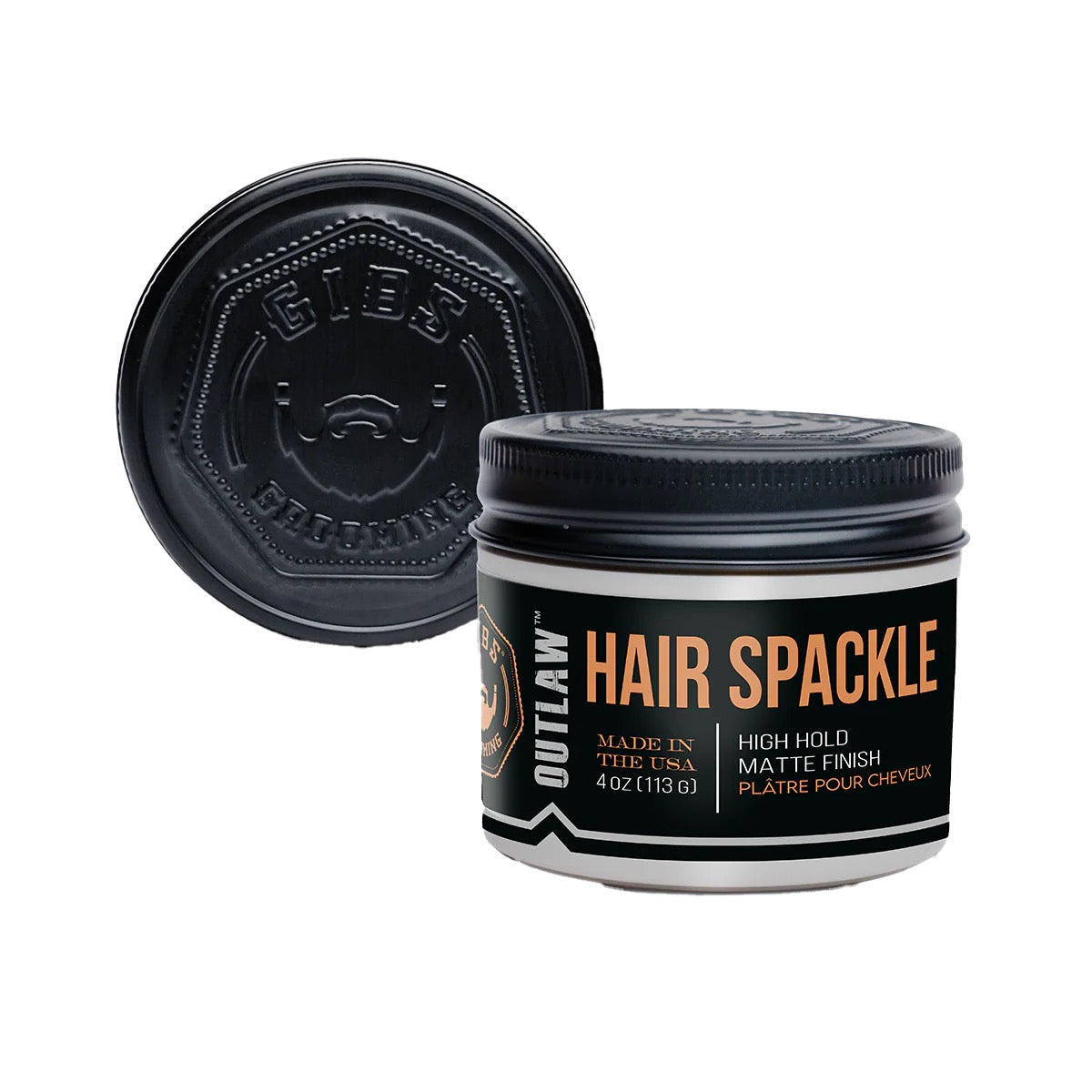GIBS Outlaw Hair Spackle - Strong Hold Styling Clay for Men (4oz)